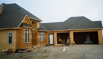 roof wood construction man working sky